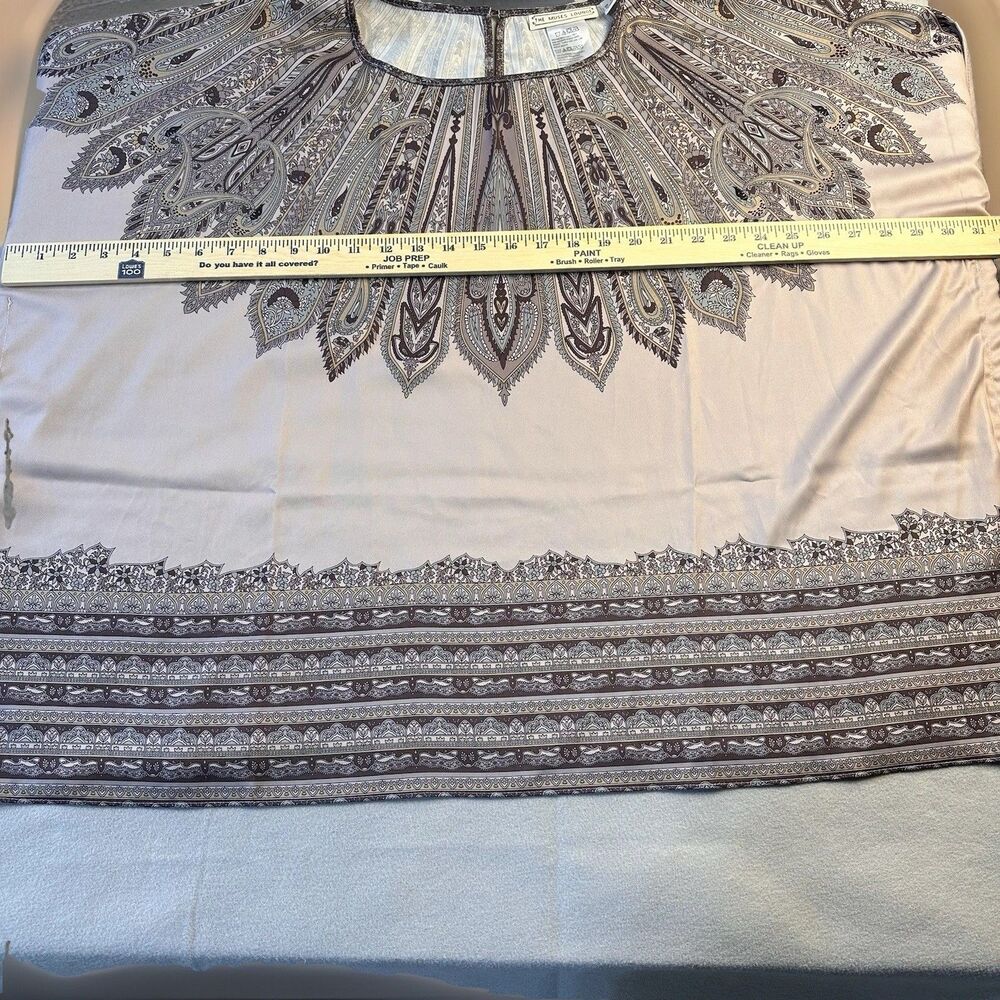 The Muses Lounge Kimono Cape Kaftan Satin Pullover Top Boho Lounge Chic Size M/L - Picture 6 of 7